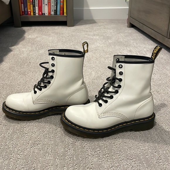 White Dr Martens Boots - Picture 2 of 4